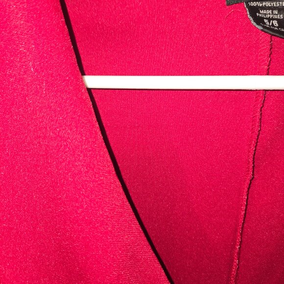 Express  Ruched Dress Red Stretch - Picture 2 of 2